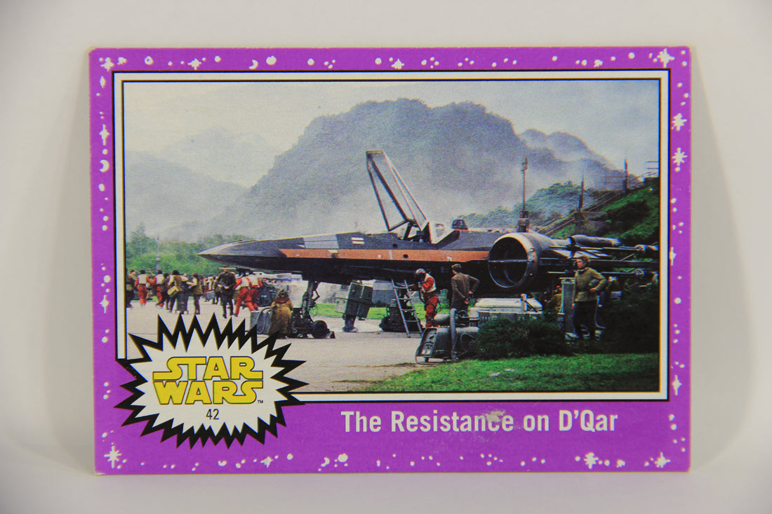 SW The Last Jedi Journey 2017 Card #42 The Resistance On D'Qar ENG Purple L020554