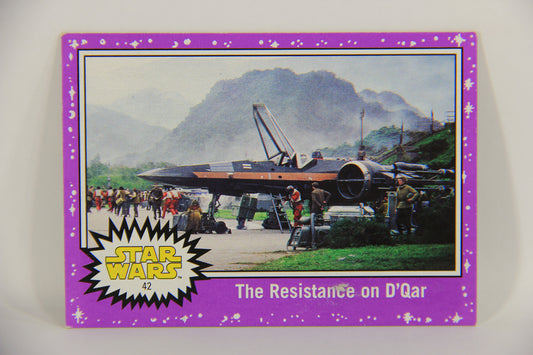 SW The Last Jedi Journey 2017 Card #42 The Resistance On D'Qar ENG Purple L020554