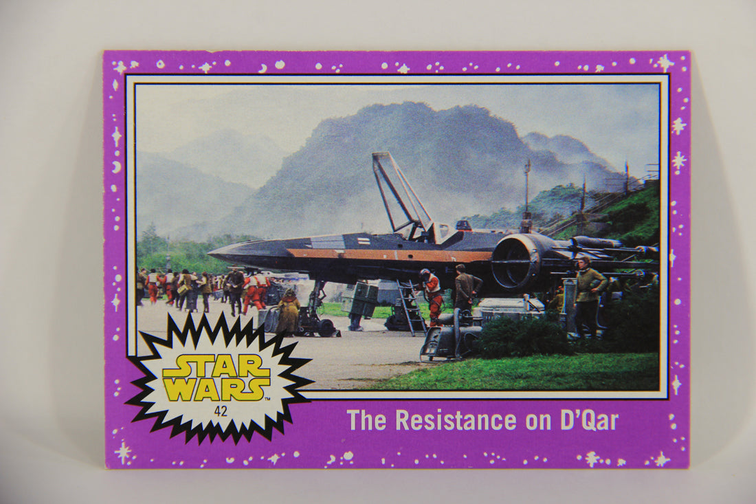 SW The Last Jedi Journey 2017 Card #42 The Resistance On D'Qar ENG Purple L020555