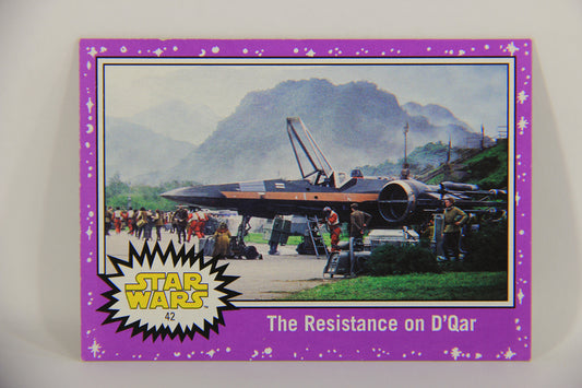 SW The Last Jedi Journey 2017 Card #42 The Resistance On D'Qar ENG Purple L020555