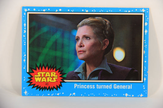 SW The Last Jedi Journey 2017 Card #43 Princess Turned General ENG Blue L020556