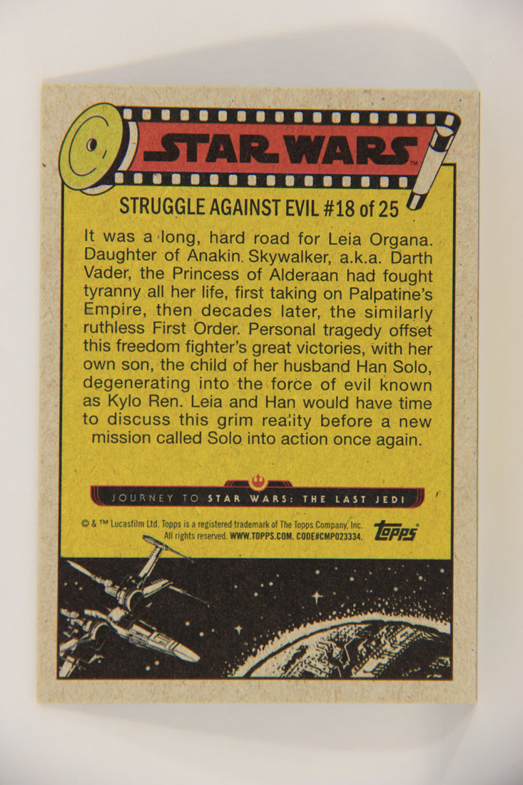 SW The Last Jedi Journey 2017 Card #43 Princess Turned General ENG Black L020558