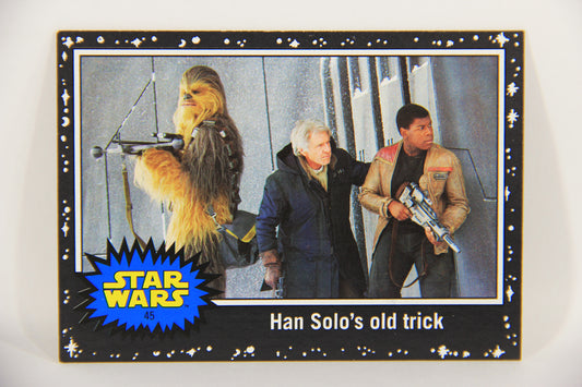 SW The Last Jedi Journey 2017 Trading Card #45 Han Solo's Old Trick ENG Black L020560