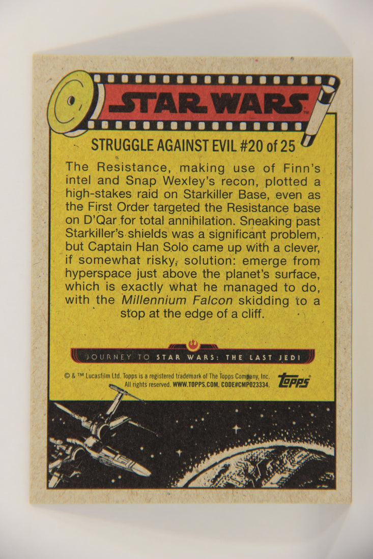 SW The Last Jedi Journey 2017 Trading Card #45 Han Solo's Old Trick ENG Black L020560