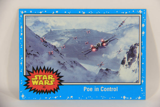 SW The Last Jedi Journey 2017 Trading Card #46 Poe In Control ENG Blue Parallel L020561