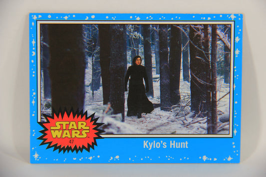 SW The Last Jedi Journey 2017 Trading Card #47 Kylo's Hunt ENG Blue Parallel L020562