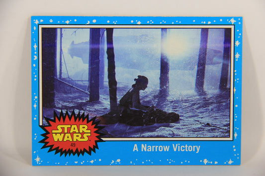 SW The Last Jedi Journey 2017 Trading Card #49 A Narrow Victory ENG Blue L020563