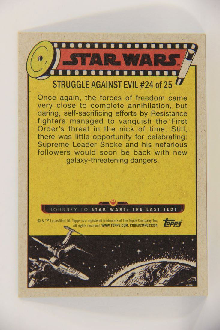 SW The Last Jedi Journey 2017 Trading Card #49 A Narrow Victory ENG Blue L020563