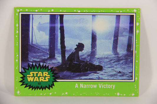 SW The Last Jedi Journey 2017 Card #49 A Narrow Victory ENG Slime Green L020564