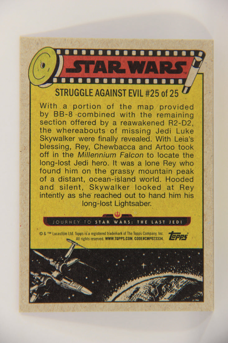 SW The Last Jedi Journey 2017 Trading Card #50 A Farewell To Rey ENG Purple L020566
