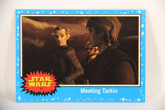 SW The Last Jedi Journey 2017 Trading Card #55 Meeting Tarkin ENG Blue Parallel L020571