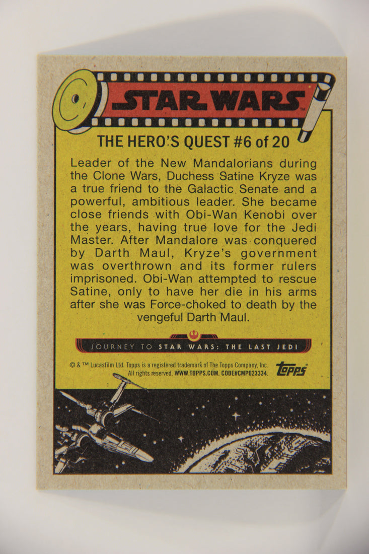 SW The Last Jedi Journey 2017 Trading Card #56 Back To Mandalore ENG Blue L020573