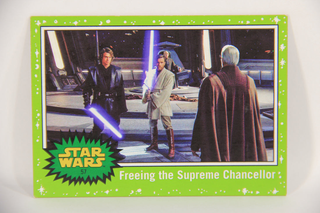 SW The Last Jedi Journey 2017 Card #57 Freeing The Supreme Chancellor ENG Slime Green L020575