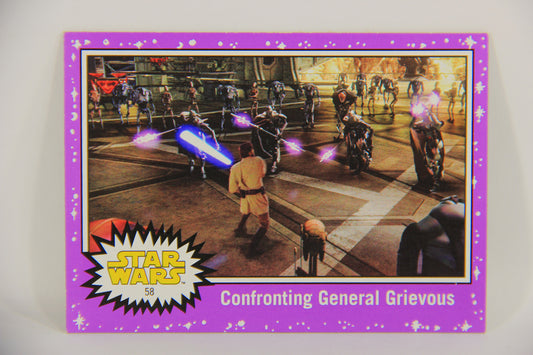 SW The Last Jedi Journey 2017 Card #58 Confronting General Grievous ENG Purple L020576