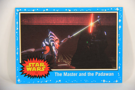 SW The Last Jedi Journey 2017 Card #62 The Master And The Padawan ENG Blue L020577