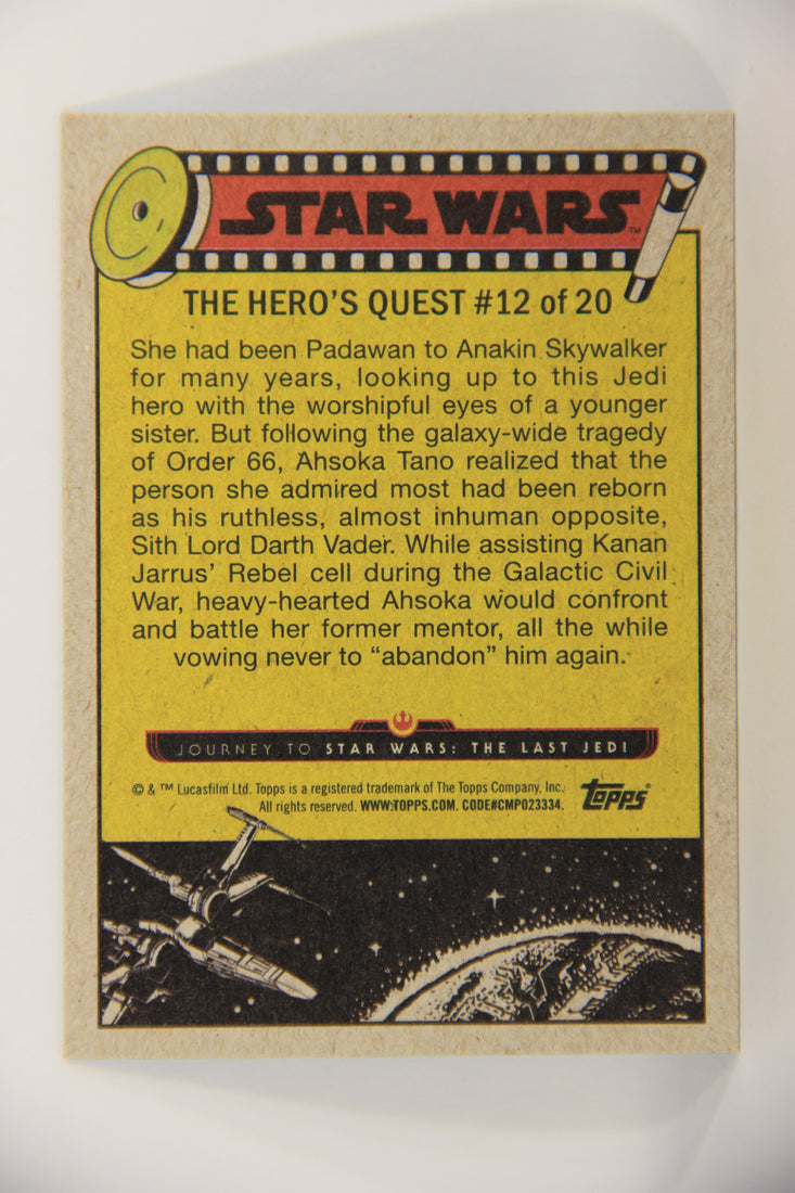 SW The Last Jedi Journey 2017 Card #62 The Master And The Padawan ENG Blue L020577
