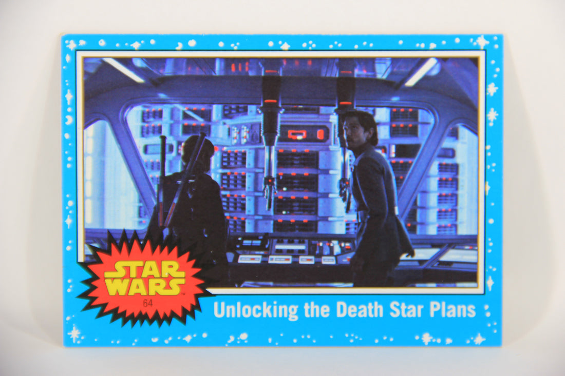 SW The Last Jedi Journey 2017 Card #64 Unlocking The Death Star Plans ENG Blue L020579