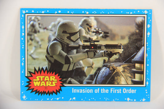 SW The Last Jedi Journey 2017 Card #71 Invasion Of The First Order ENG Blue L020584