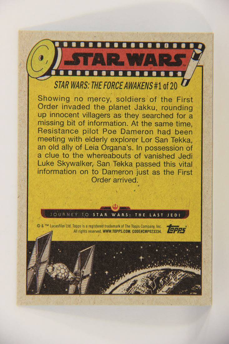 SW The Last Jedi Journey 2017 Card #71 Invasion Of The First Order ENG Blue L020584