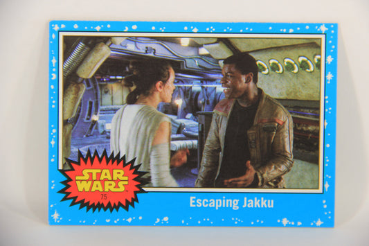 SW The Last Jedi Journey 2017 Trading Card #75 Escaping Jakku ENG Blue L020587