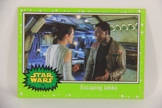SW The Last Jedi Journey 2017 Trading Card #75 Escaping Jakku ENG Slime Green L020588