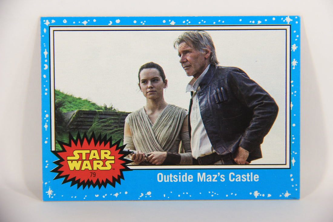 SW The Last Jedi Journey 2017 Trading Card #79 Outside Maz's Castle ENG Blue L020591