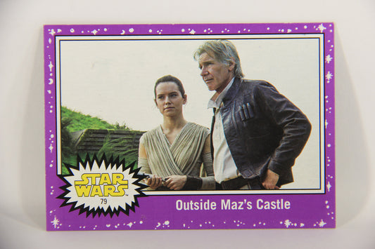 SW The Last Jedi Journey 2017 Trading Card #79 Outside Maz's Castle ENG Purple L020592
