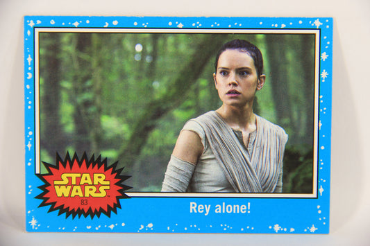 SW The Last Jedi Journey 2017 Trading Card #83 Rey Alone ENG Blue Parallel L020595