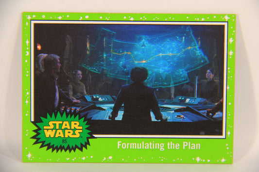 SW The Last Jedi Journey 2017 Card #85 Formulating The Plan ENG Slime Green L020596