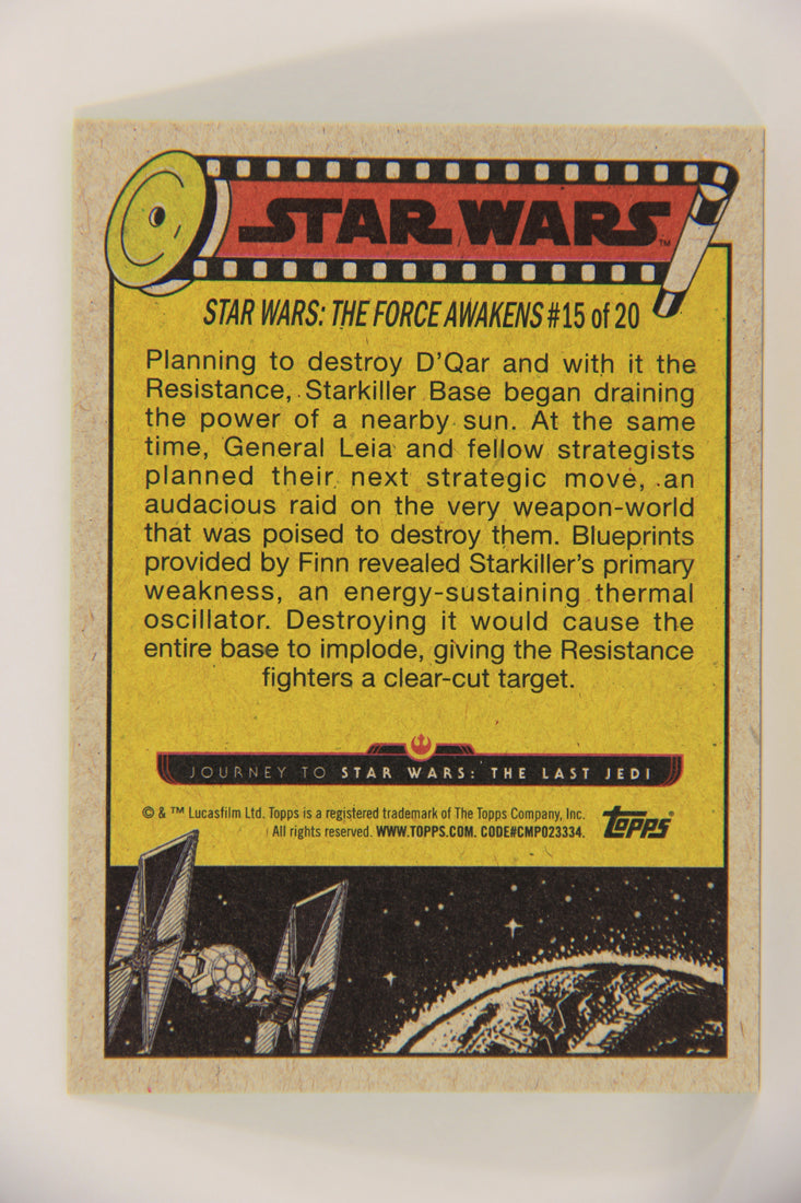 SW The Last Jedi Journey 2017 Card #85 Formulating The Plan ENG Slime Green L020596