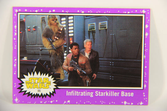 SW The Last Jedi Journey 2017 Card #86 Infiltrating Starkiller Base ENG Purple L020598
