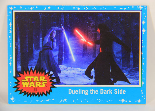 SW The Last Jedi Journey 2017 Trading Card #88 Dueling The Dark Side ENG Blue L020599
