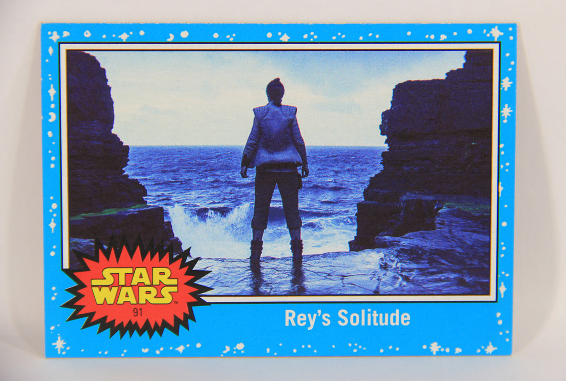 SW The Last Jedi Journey 2017 Trading Card #91 Rey's Solitude ENG Blue Parallel L020601