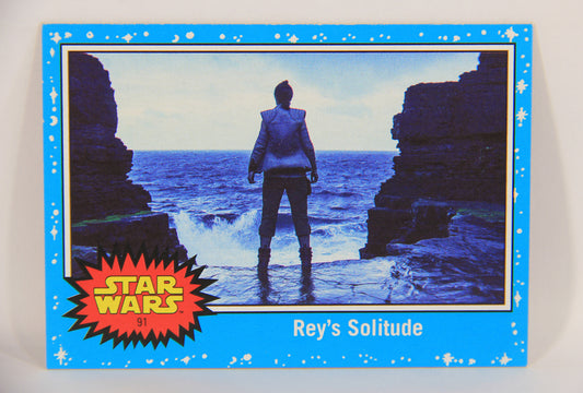 SW The Last Jedi Journey 2017 Trading Card #91 Rey's Solitude ENG Blue Parallel L020601