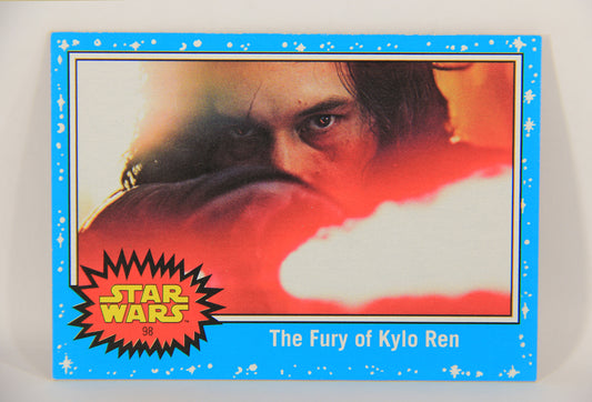 SW The Last Jedi Journey 2017 Trading Card #98 The Fury Of Kylo Ren ENG Blue L020605