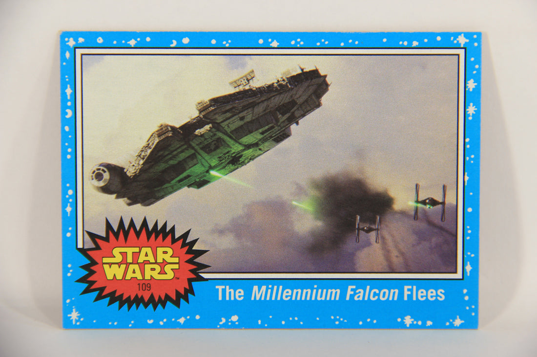 SW The Last Jedi Journey 2017 Card #109 The Millennium Falcon Flees ENG Blue L020609