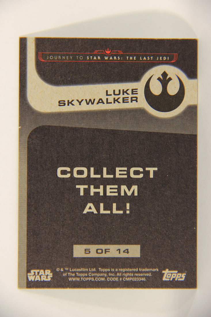 SW The Last Jedi Journey 2017 Trading Card Characters #5 Of 14 Luke Skywalker L020611