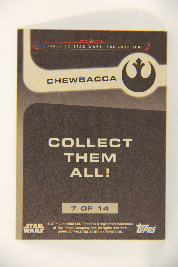 SW The Last Jedi Journey 2017 Trading Card Characters #7 Of 14 Chewbacca L020612