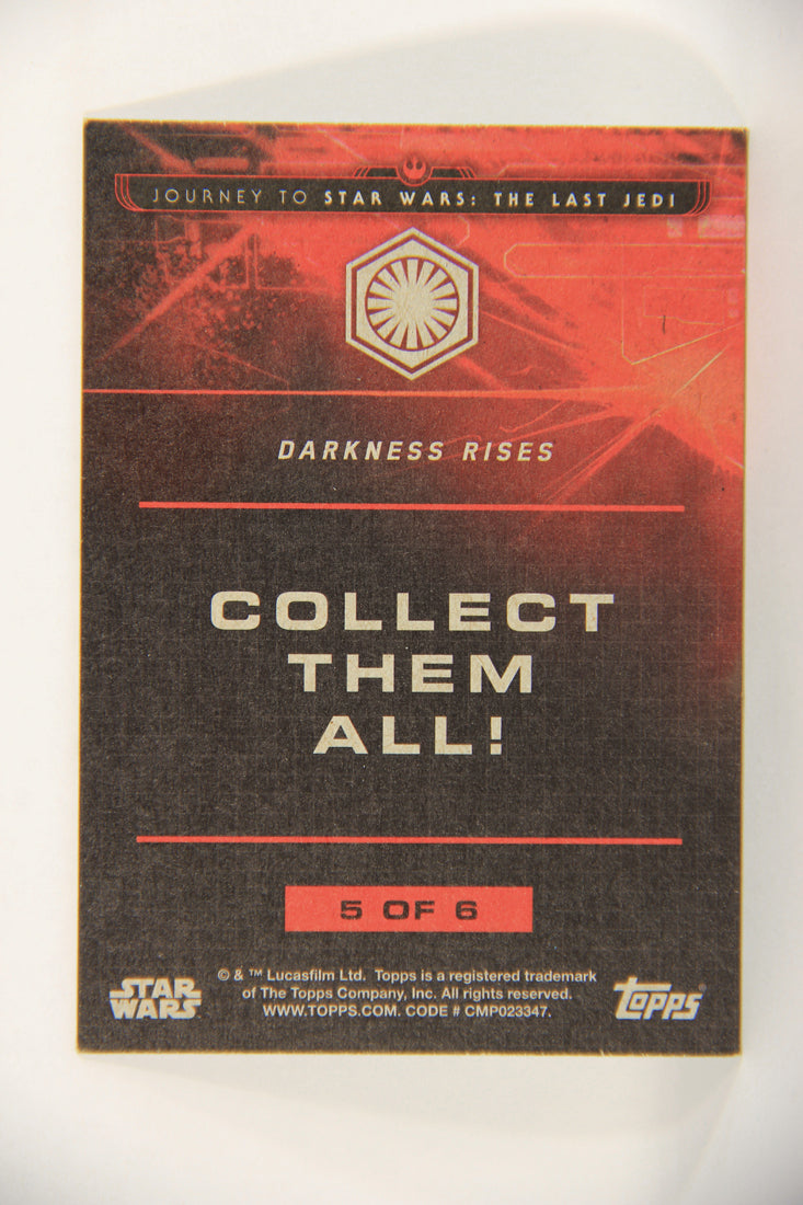 SW The Last Jedi Journey 2017 Card Darkness Rises #5 Of 6 Praetorian Guards L020617