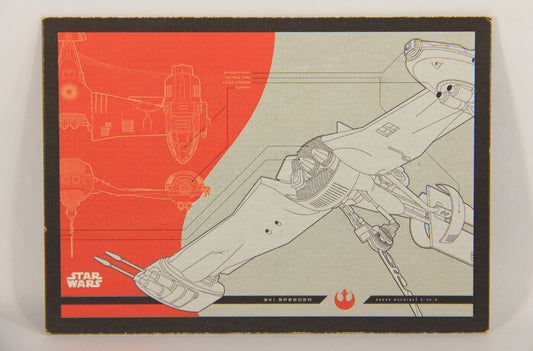 SW The Last Jedi Journey 2017 Trading Card Blueprints #4 Of 7 Ski Speeder ENG L020618