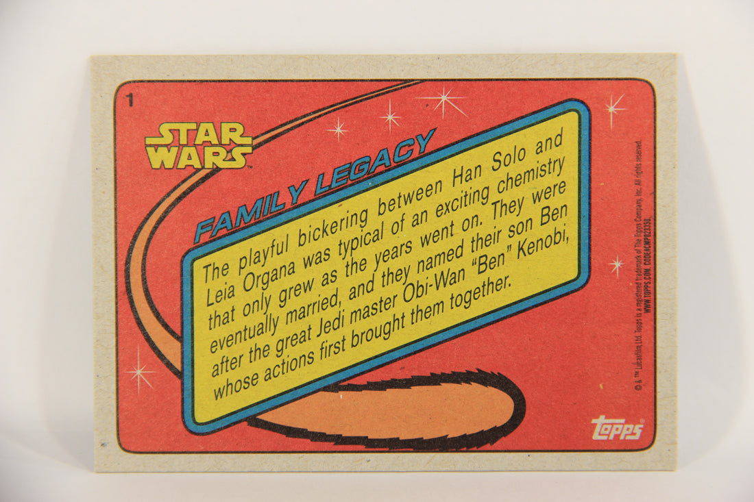 SW The Last Jedi Journey 2017 Card Exclusive Family Legacy #1 Han - Leia ENG L020619