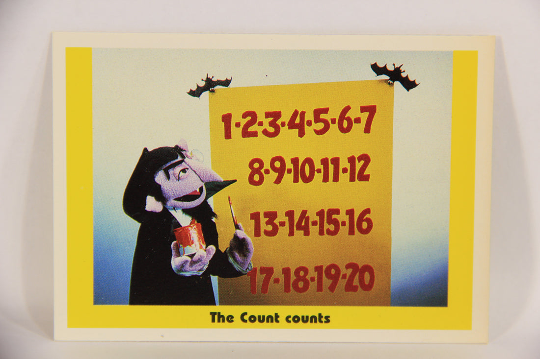 Seasame Street TV Show 1992 Trading Card #1 The Count Counts ENG Canada L020624