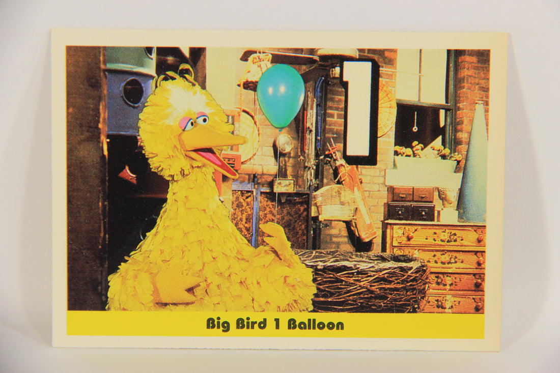 Seasame Street TV Show 1992 Trading Card #2 Big Bird 1 Balloon ENG Canada L020625