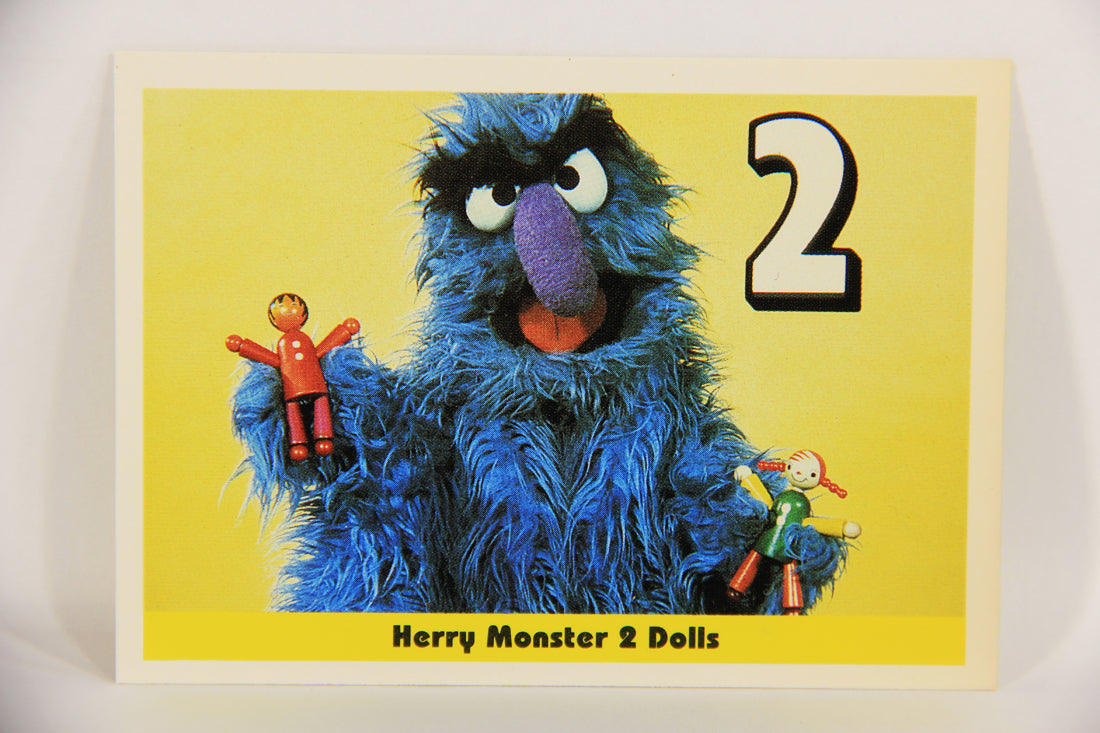 Seasame Street TV Show 1992 Trading Card #3 Herry Monster 2 Dolls ENG Canada L020626