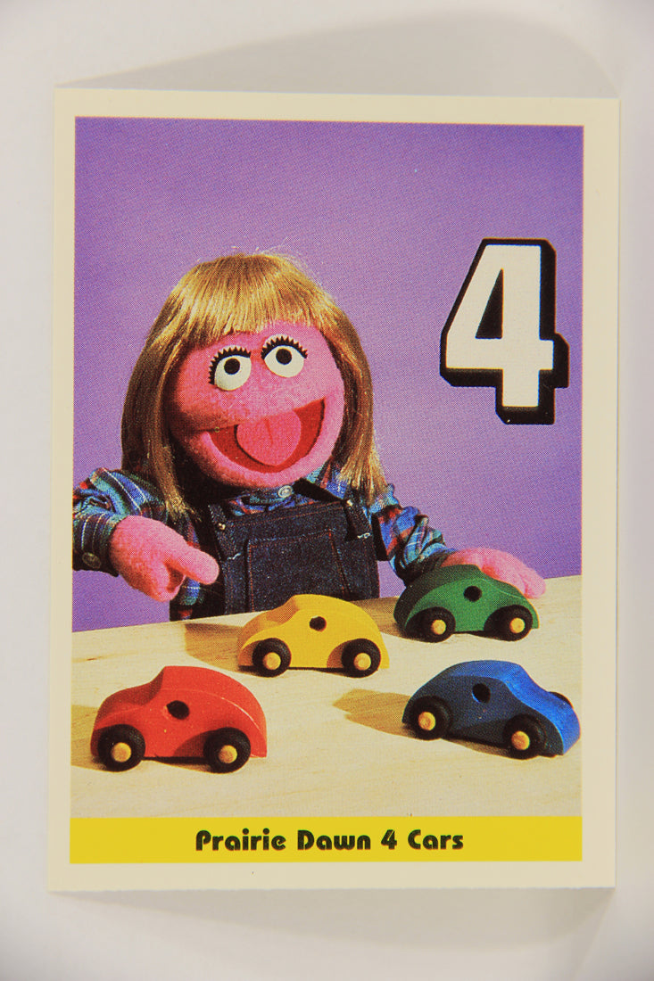 Seasame Street TV Show 1992 Trading Card #5 Prairie Dawn 4 Cars ENG Canada L020628