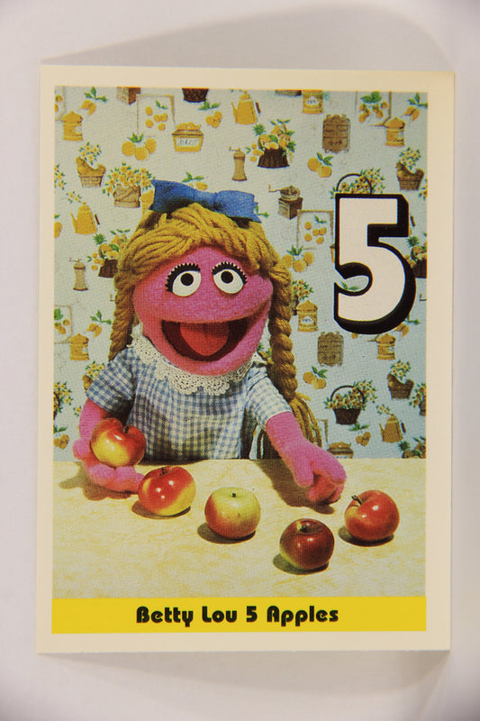 Seasame Street TV Show 1992 Trading Card #6 Betty Lou 5 Apples ENG Canada L020629
