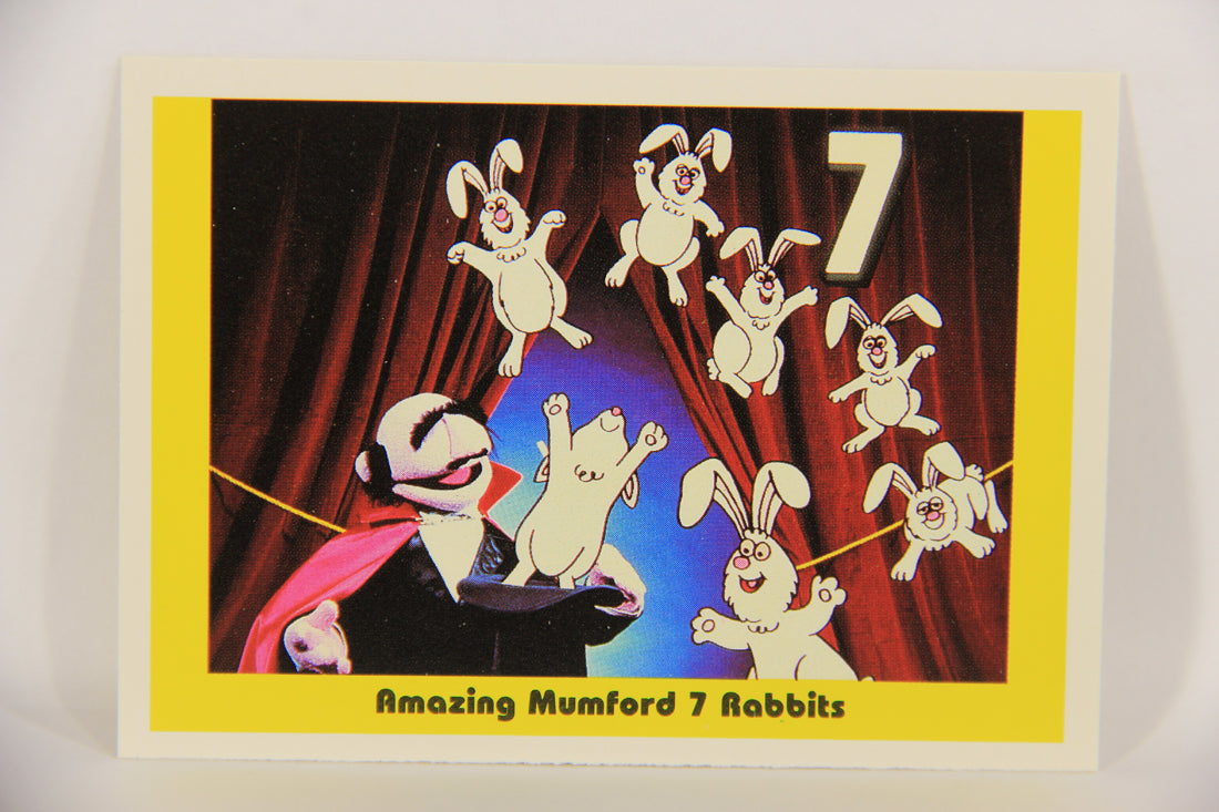 Seasame Street TV Show 1992 Trading Card #8 Amazing Mumford 7 Rabbits ENG L020631