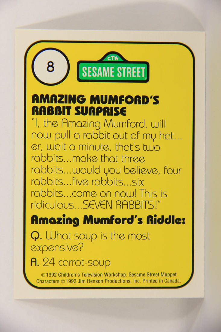 Seasame Street TV Show 1992 Trading Card #8 Amazing Mumford 7 Rabbits ENG L020631
