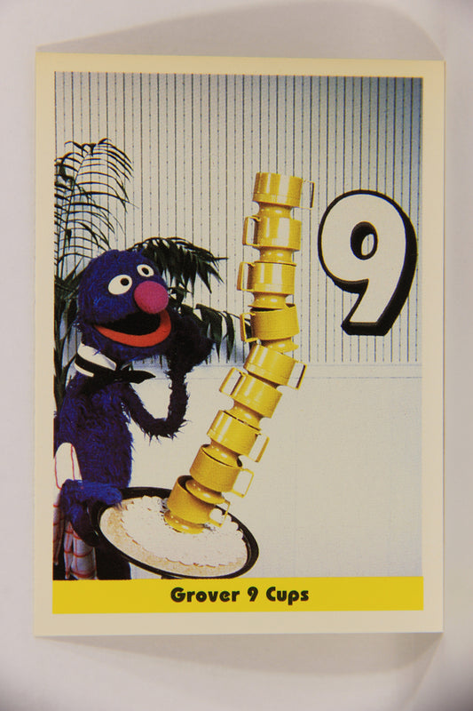 Sesame Street TV Show 1992 Trading Card #10 Grover 9 Cups ENG Canada L020633