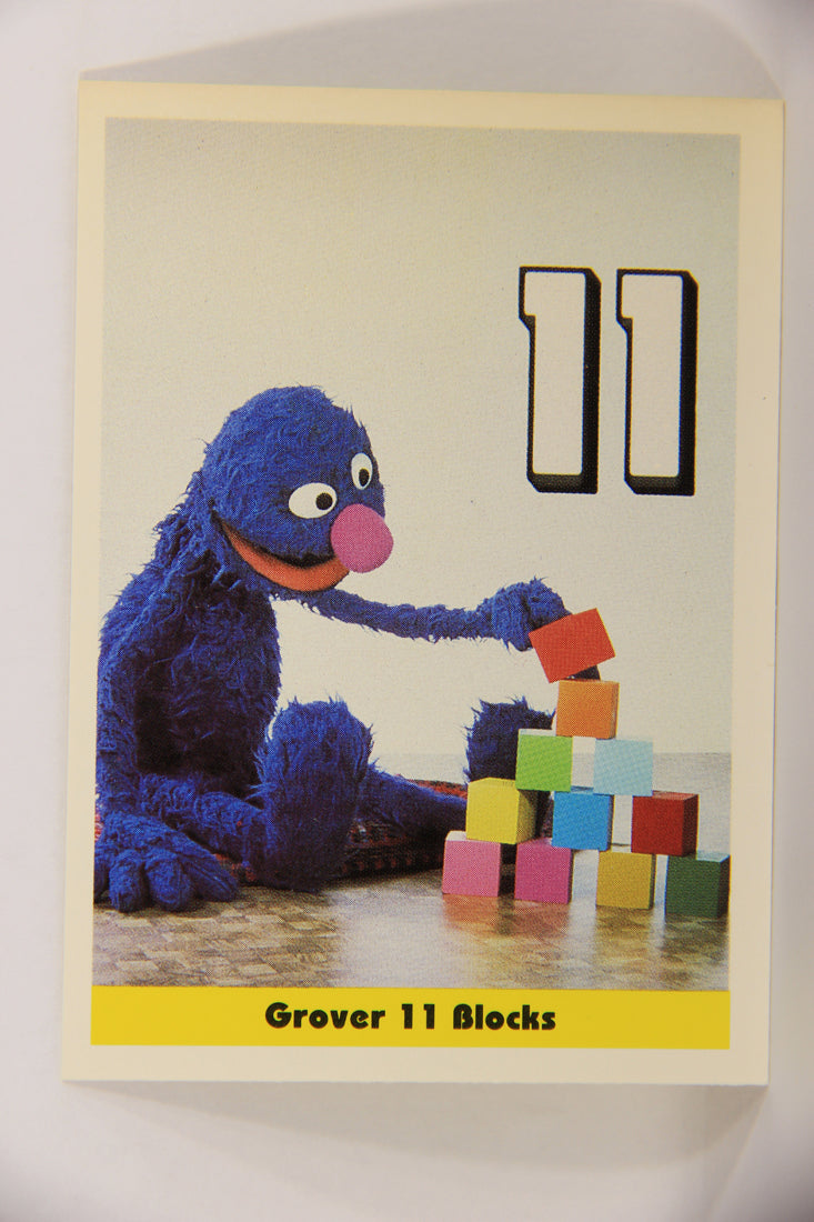 Sesame Street TV Show 1992 Trading Card #12 Grover 11 Blocks ENG Canada L020635